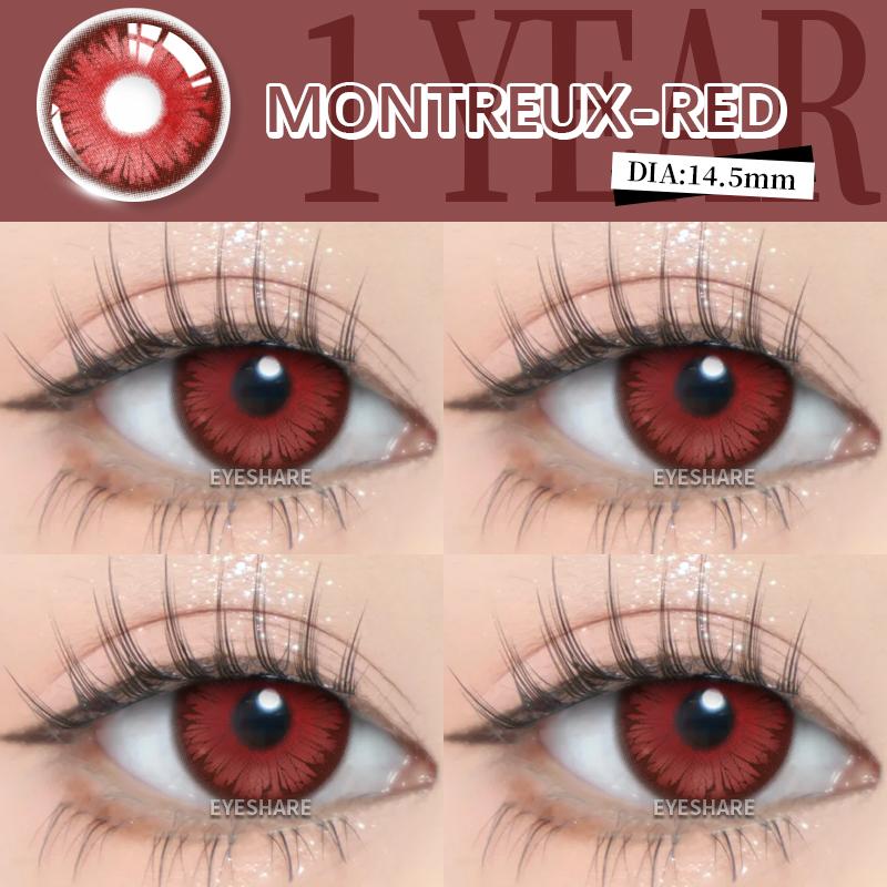 1 Pair Cosplay Colored Contact Lenses for Eyes Anime Red Beauty Makeup Lens Halloween Pink Eyes Lenses Purple Contacts