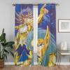 Saint Seiyas Partition Blackout Curtain for Room 2 Panel Tulle for Bedroom Modern Living Room Curtains Halloween Decoration Home