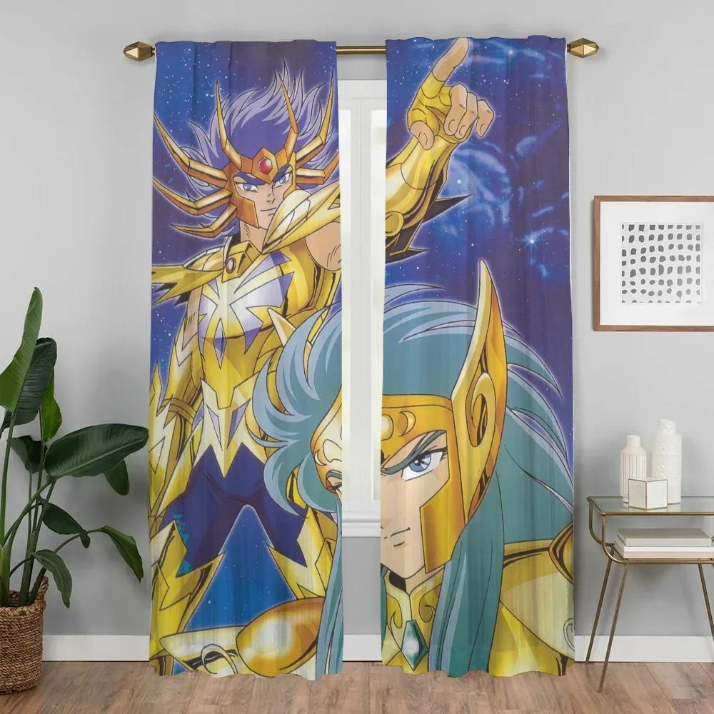 Saint Seiyas Partition Blackout Curtain for Room 2 Panel Tulle for Bedroom Modern Living Room Curtains Halloween Decoration Home