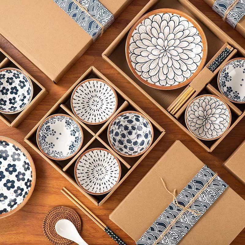 Japanese Ramen Bowls Porcelain Dessert Bowls For Rice | Soup | Snack | Side Dishes | Yogurt | Ice Cream - Coloful Cute Bowl Sets Microwave |