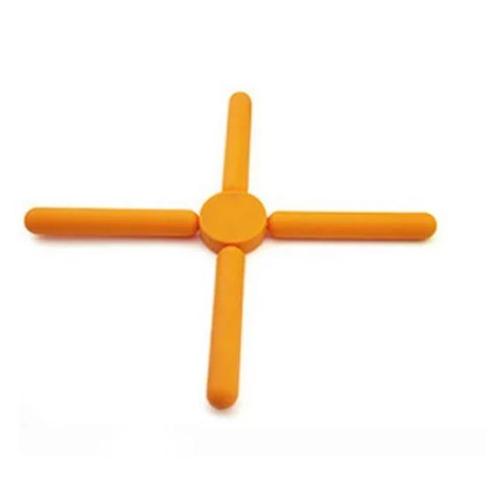 Foldable Non-Slip Pot Pan Mat Table Silicone Heat Resistant Pad Cross Holder Coaster Placemat Dish Plate Kitchen Accessories