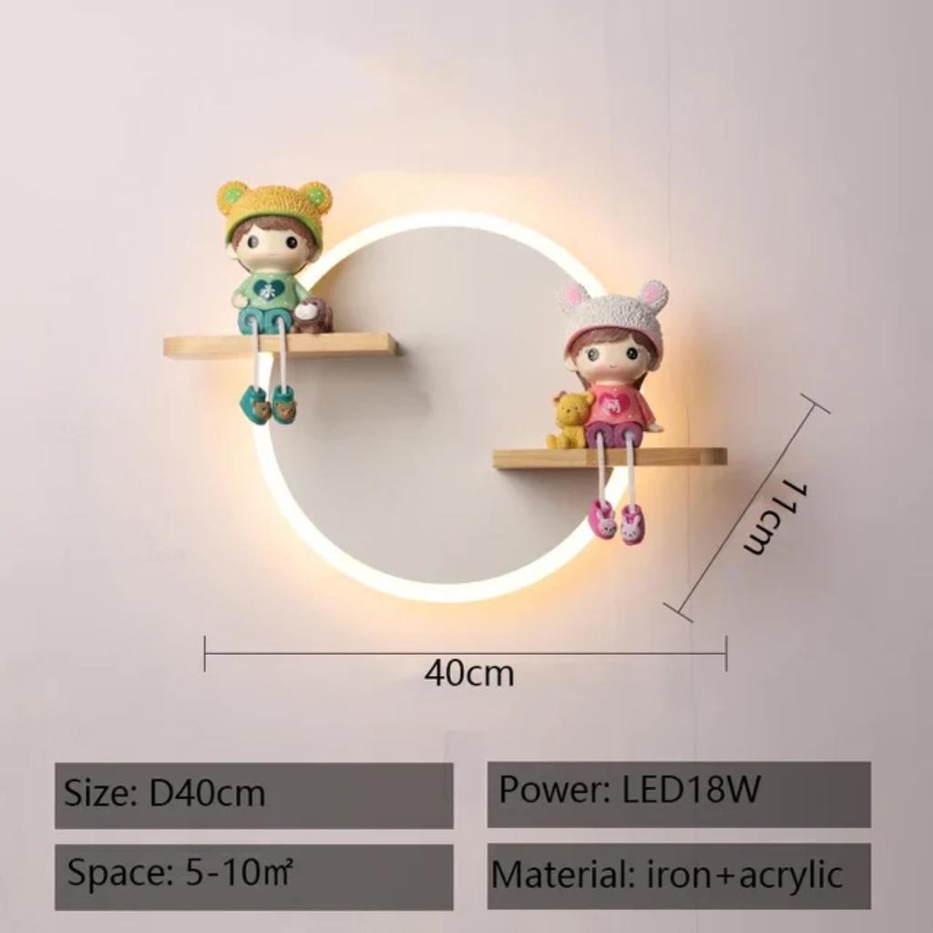 New Nordic Modern Sconce Wall Light LED Wall Lamp  Children's Room Bedroom Bedside Aisle Decor Indoor Lighting 6pa