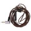 Kopfhörer-Upgrade-Kabel 3,5-mm-A2DC-Stecker Kopfhörer-Ersatzkabel mit Mikrofon und Kabelsteuerung für CKS1100