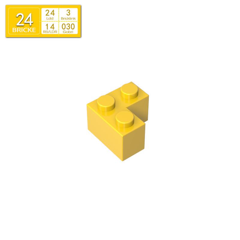 BRICKE 2x2 Right-Angle Brick, Compatible with Lego 2357, MOC Bulk Parts Building Blocks