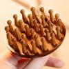 Sandalwood Disc Wooden Massage Scalp Wide Tooth Scalp Comb Round Tip Scalp Tool Wet Dry Hair Massage Comb