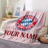 Custom Name Bayern München Flannel Blanket, High Quality Comfortable for All Seasons, Home Decor, Warmth and Comfort