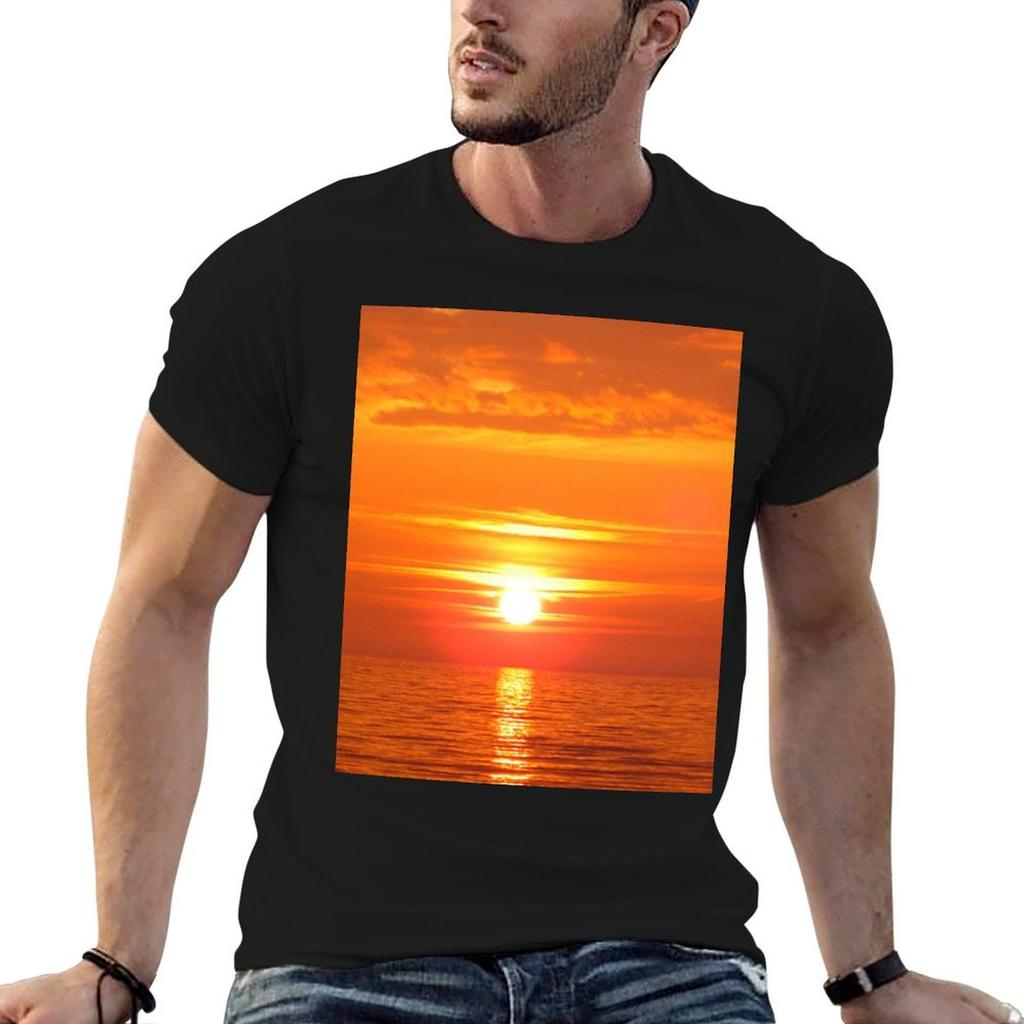 Sunset photograph T-Shirt Work Outdoor Short Sleeve Tee