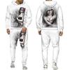 Novelty Skull and Beauty 3D Print Hoodie Suit Cool Unisex Street Sportswear Tracksuit 2023 Fashion Hip Hop Sweatshirts Pants Set