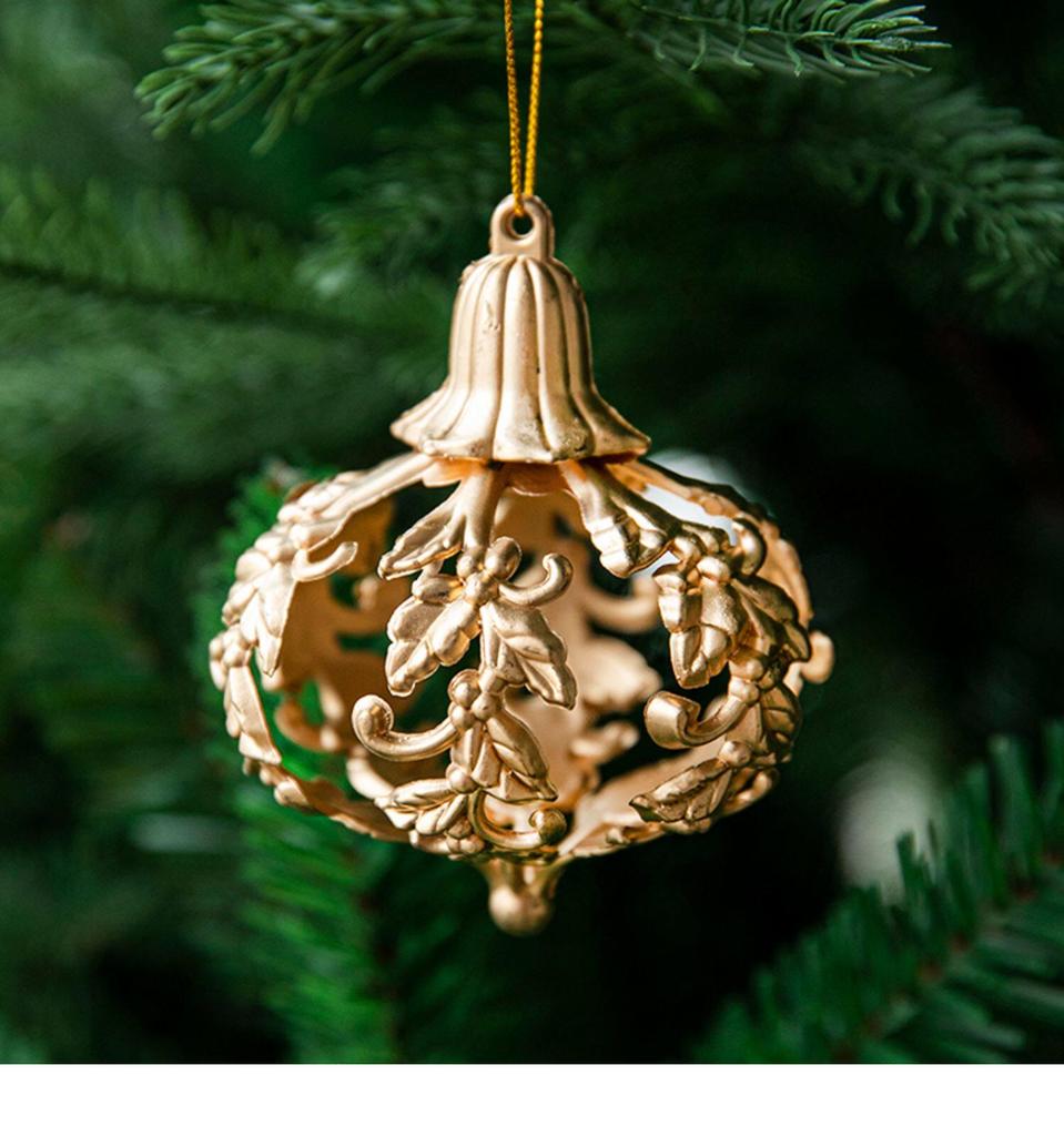Gangheng Gold Star Pendant and Irregular-Shaped Christmas Tree Ornaments Set