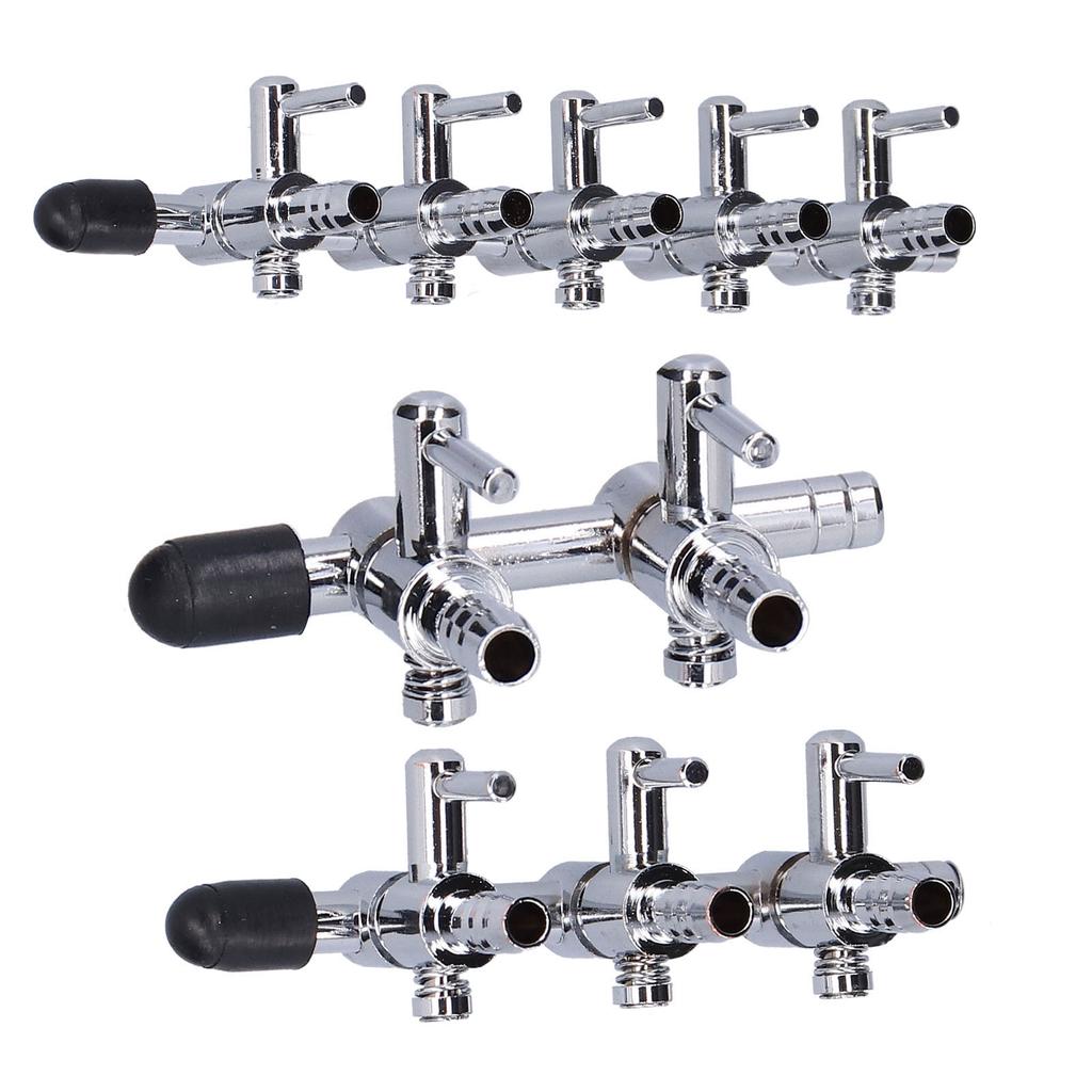 Aquarium CO2 Splitter Energy Saving 6mm Hose Accurate Stainless Steel Efficient Fish  Air Valve for Fish  for Aquarium