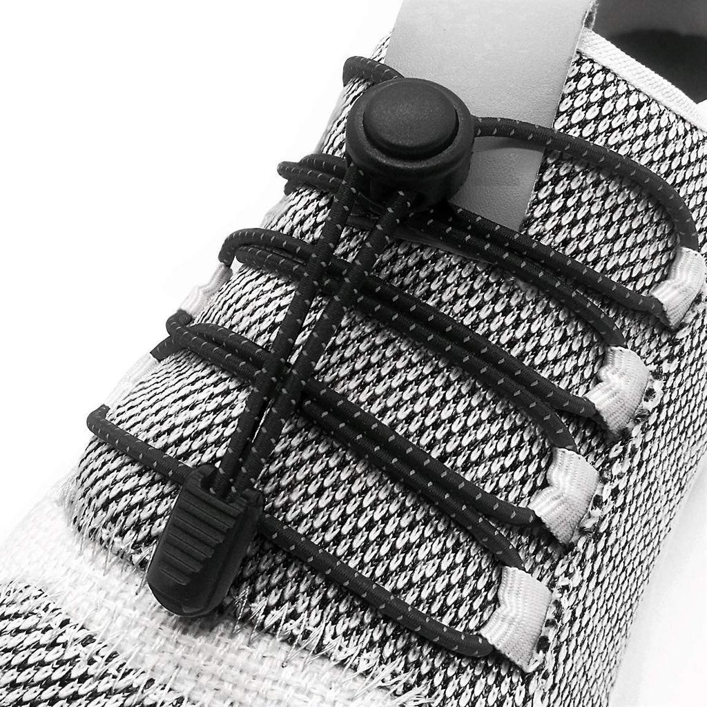 2 PZ Lacci Elastici Blocco a Molla Lacci per Scarpe Blocco a Molla Senza Laccetti Bambini Adulti Lacci Rapidi Elastico Rotondo Lacci Pigri