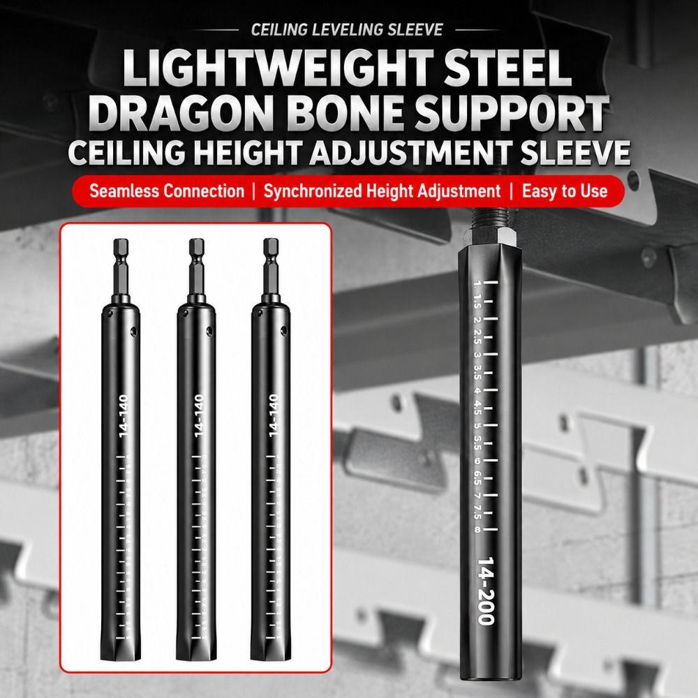 Stainless Steel Hollow Socket Nut Driver Graduated Scale Hex Socket Tool Threaded Rod Adjustment