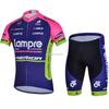 Set Maglia da Ciclismo Uomo Asciugatura Rapida Rosa Blu Onda Abbigliamento per Bici S-5XL