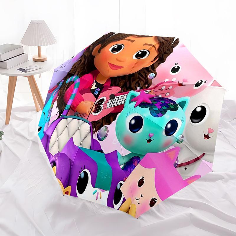 Gaby's Dollhouse Automatic Opening and Closing, 8 Rib Structure Portable Umbrella, Suitable for Men and Women In All Seasons Perfect Gift F