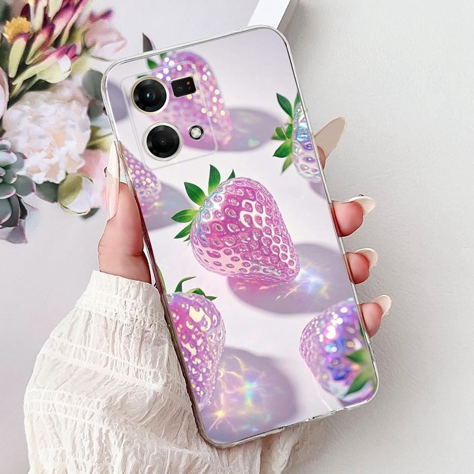For Oppo F21 Pro 4G Case Reno7 4G CPH2363 Luxury Popular Painted Cover Soft Silicone Case For Oppo Reno8 Reno 7 F21s Pro 4G Bags