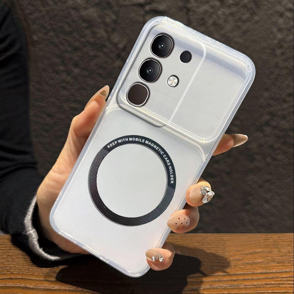 Metallic Finish Magnetic TPU Phone Case for Vivo Y29 4G Shockproof Matte Soft Cover