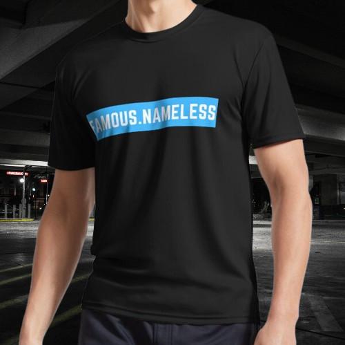 

Blue FamousNameless Logo Active T-Shirt Funny Size S to 5XL 2XL