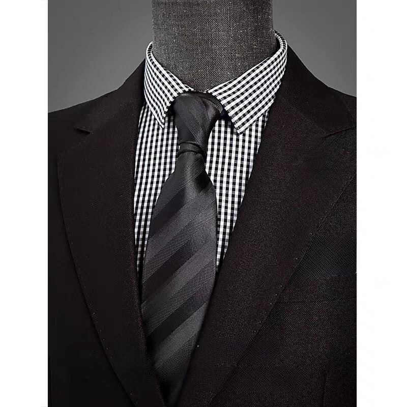 Cravatta Nera con Motivo Anacardi Legata a Mano da Uomo per Abbigliamento Formale Casual Lavoro Ufficio Collo Collo