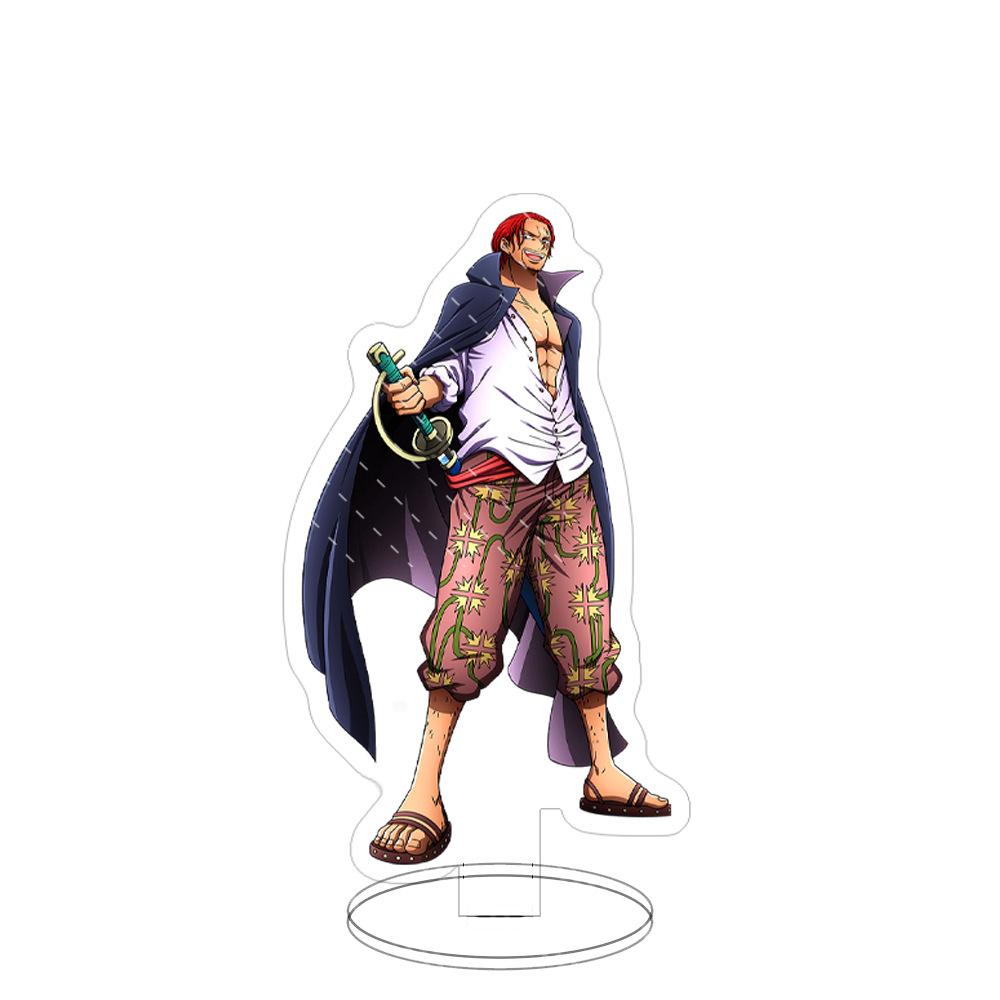 Stand Acrilico Grande Ornamenti Cartone Animato Pirata Luffy Sauron Espositore da Tavolo Spettacolo di Fumetti Vendita All'Ingrosso Consegna