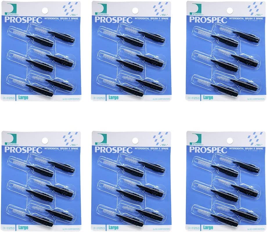 

Prospec Interdental Brush 2 Spare Brush Only 6 Pieces x 6 Pack L Blue