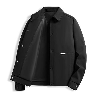Autumn and Winter Fashion Plaid Lapel Men's Executive Jacket Men's Top Shirt Collar Jacket
