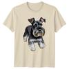 Schnauzer Dogs Animals Mens T-Shirt Womens Tee Graphic Unisex Top