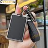 For HIPHI X 2023 Hiphi Z Auto Keychian Accessories Zinc Alloy Leather Car Key Case NFC Card Protection Full Cover Keyless Shell