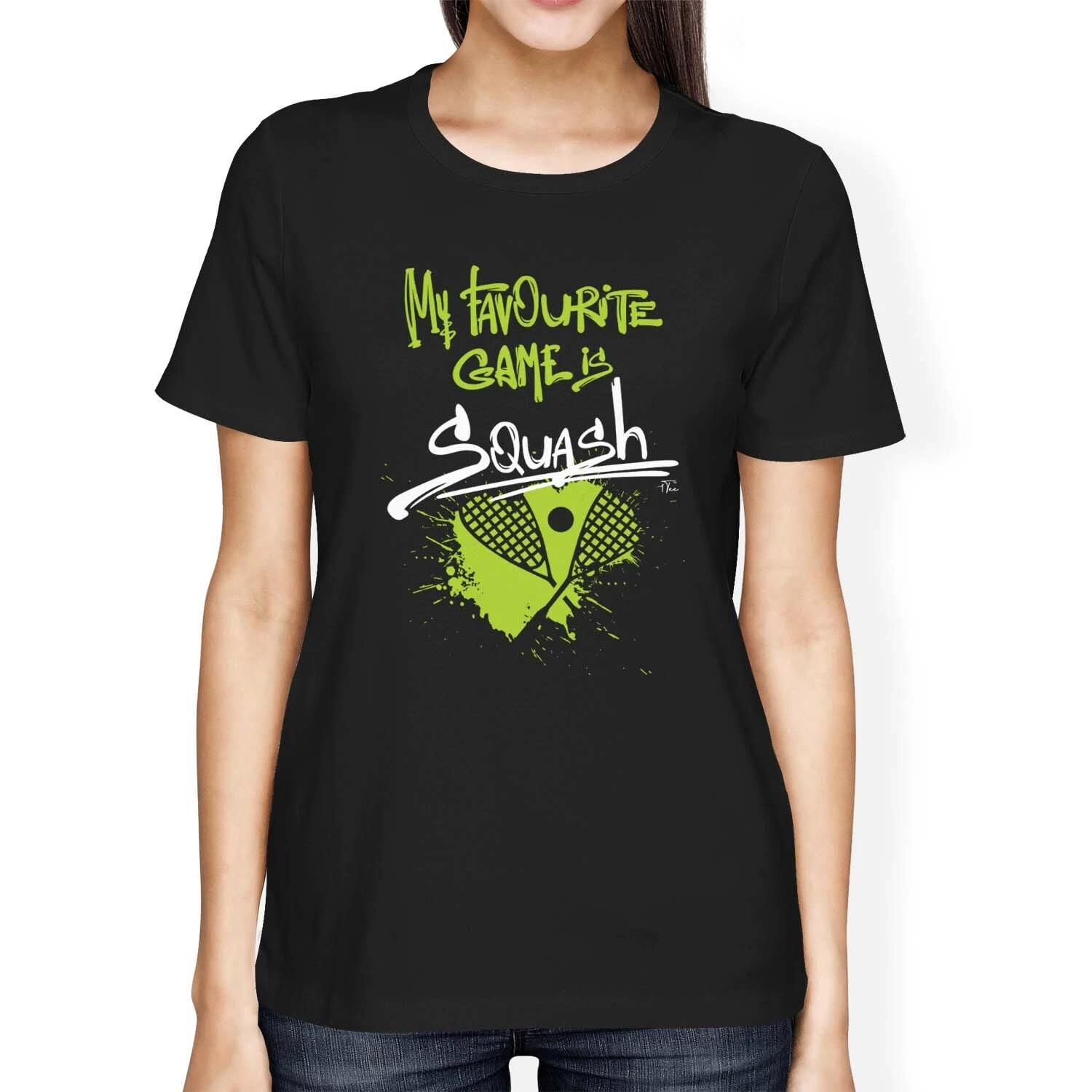 1Tee Womens Loose Fit My Favourite Game Is Squash T-Shirt XXL