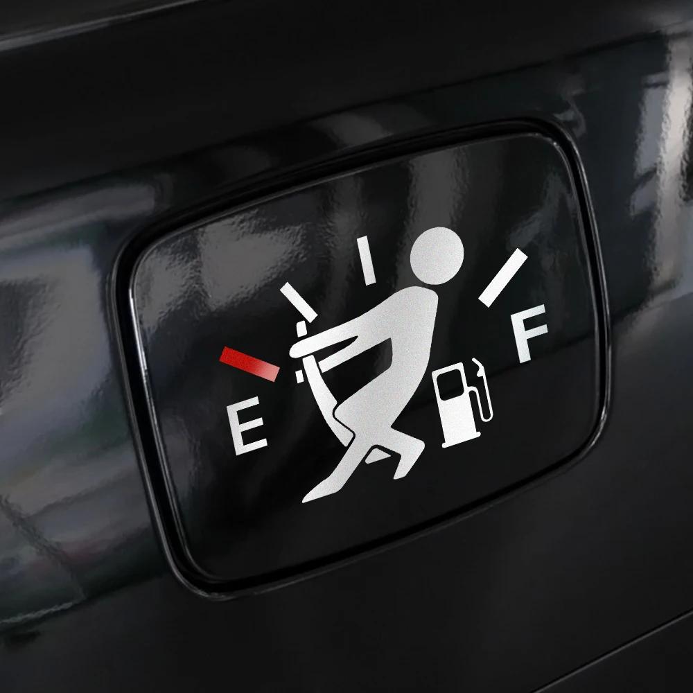 13x9.4cm Funny Gas Cap Car Sticker Refective Vinyl Decal Styling Decoration For Car Motorcycle Auto Accessories