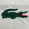 Used 186000 Current Item LACOSTE Big Croco Logo Embroidery White M Size Equivalent Men's