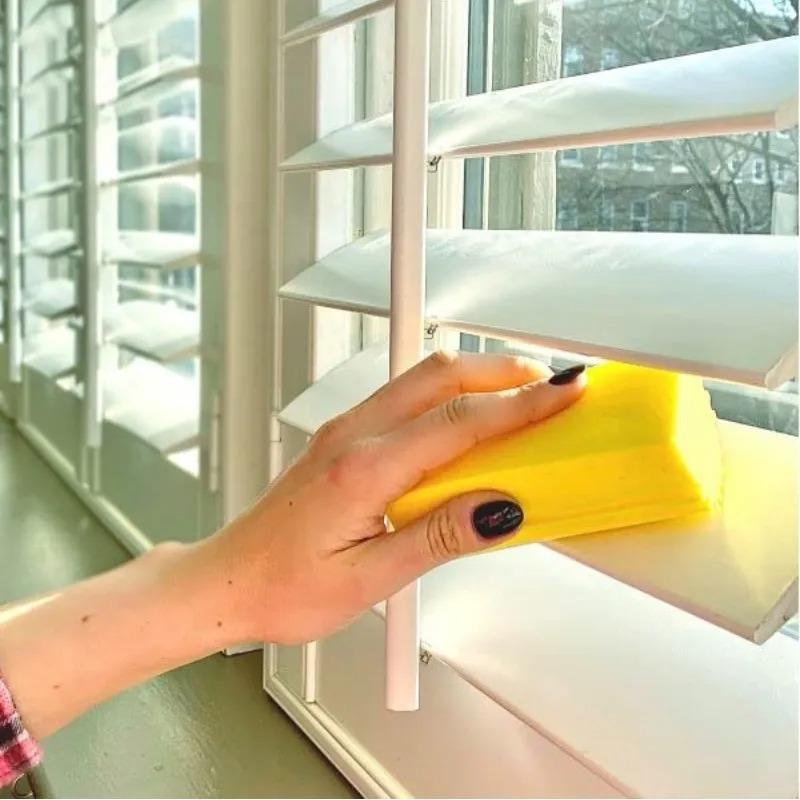 1-40PCS High Absorption Cleaning Sponge All Purpose Dust Removal Tool for Blinds Window Glass Tiles Bathroom Scrub Brush Clean