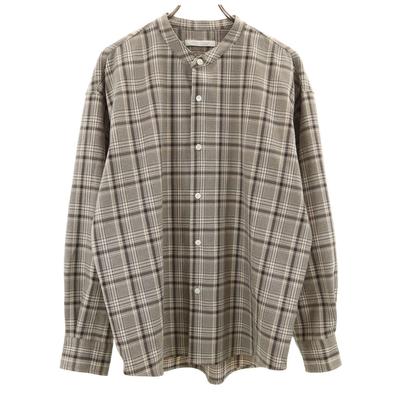 JOURNAL STANDARD Check Pattern Long Sleeve Band Collar Shirt S Men's Used