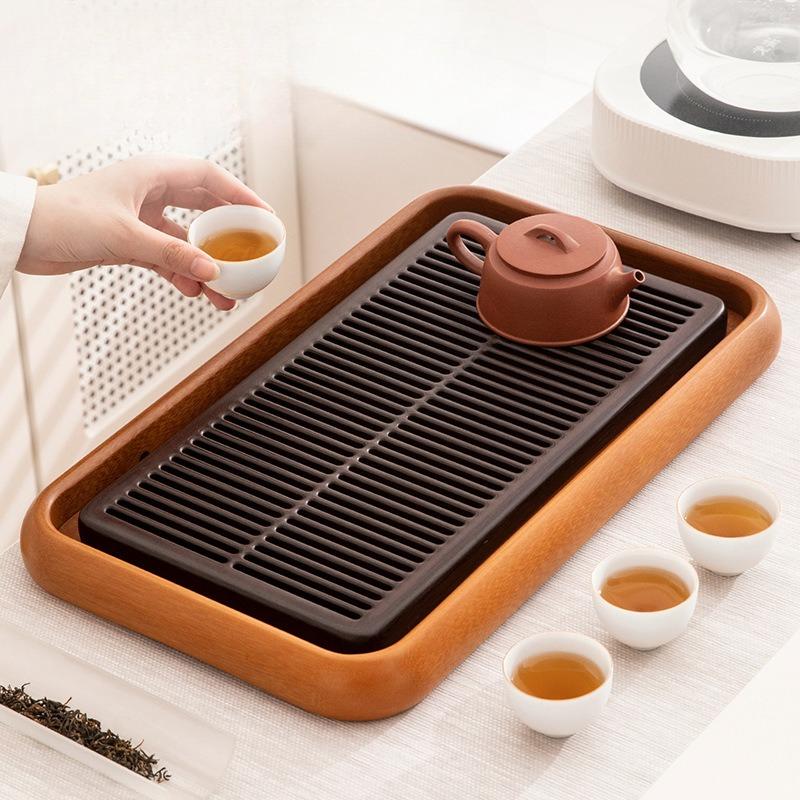 

Високоякісний новий бакелітовий піднос для чаю Домашній настільний спеціальний піднос для чаю Набір для чайної церемонії Кунг-фу Чайний столик Бакелітовий піднос для чаю Чайне море