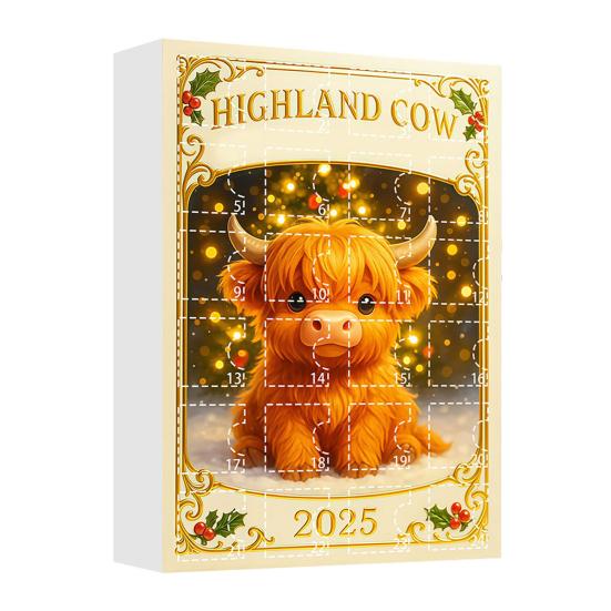 Caw-F Advent Calendar 2025 Chicken Ornaments 24-Day Countdown Box Christmas Tree Hanging Decor Multifunctional Holiday Decoration for Kids