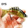 10CM/15.5G Multi-Jointed Fishing Lure with Hooks Realistic 7-Section Swimbait Bionic Hard Artificial Bait Freshwater Saltwater Fishing Accessories