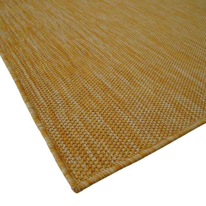 Tapis salon aspect jute jaune 195x275