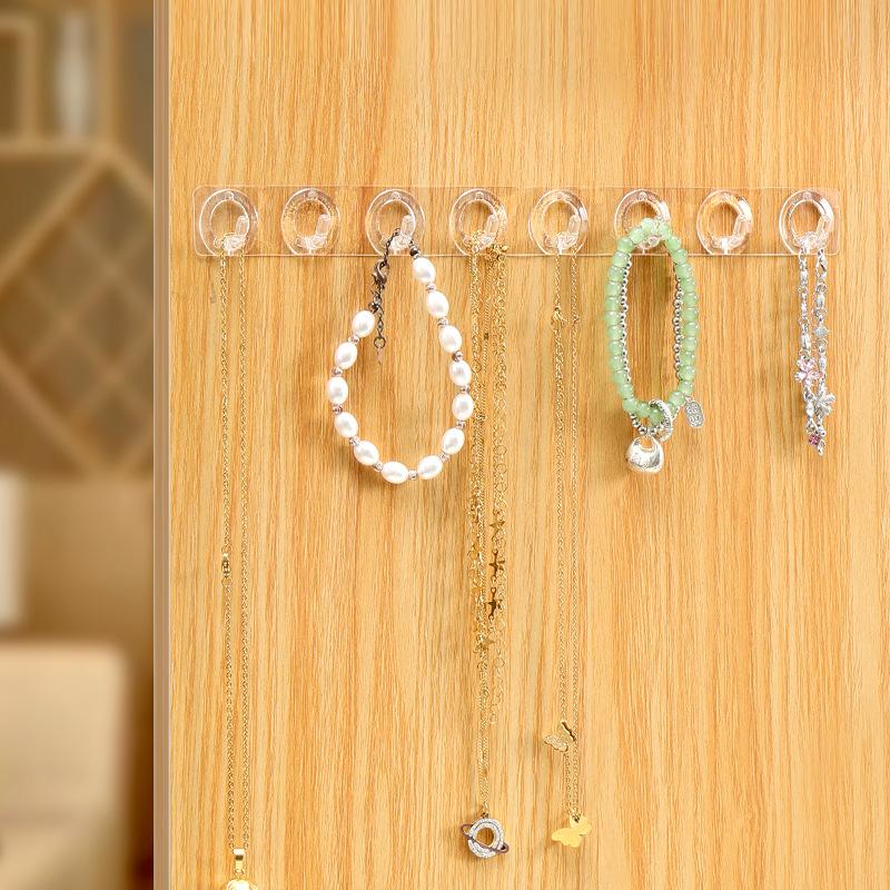 Mirror Cabinet Door Rear Anti Winding Wall Mounted Non Perforated Bracelet Earring Linked Hook