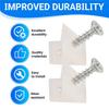 A84E-Drawer Supports White Plastic Drawer Bottom Sagging With Screws For Furniture 50 Pcs