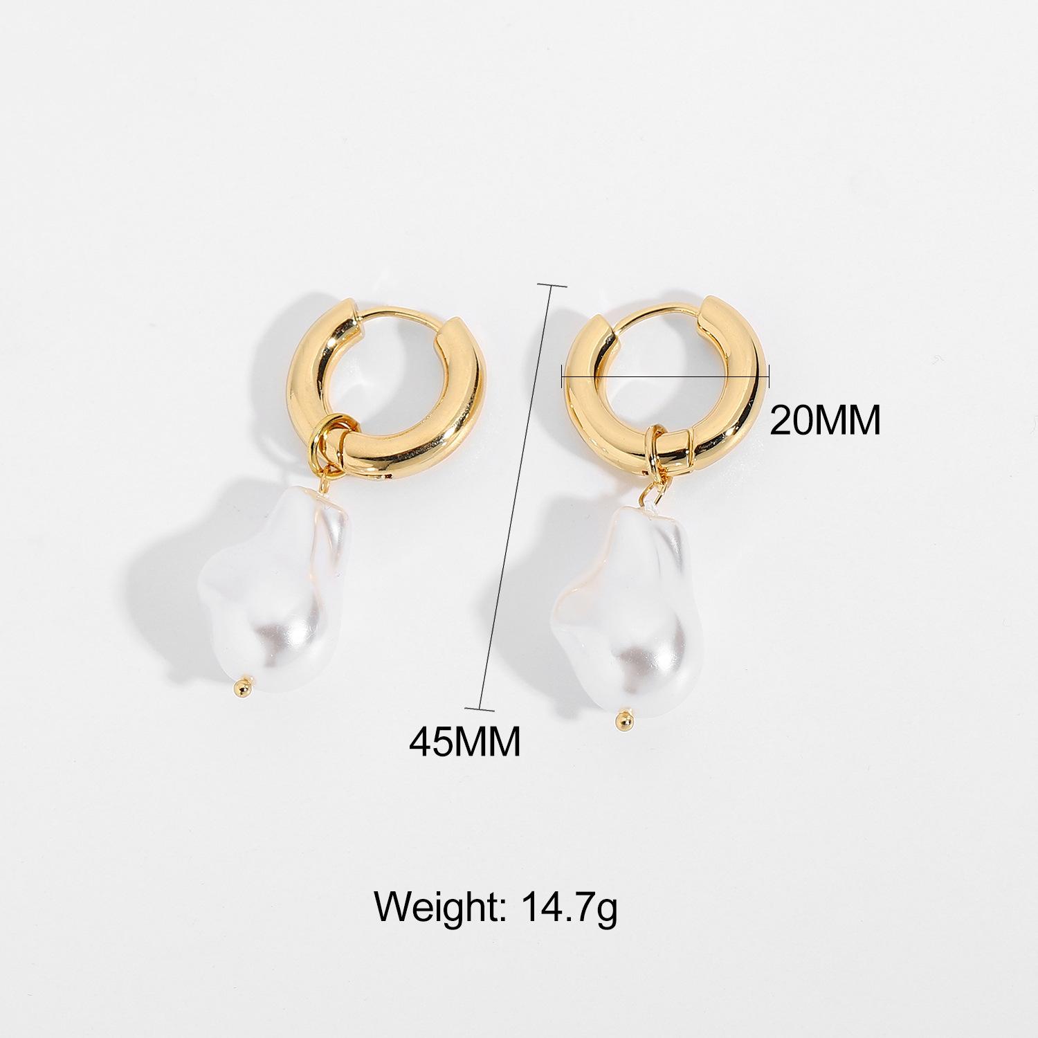 Европейские и американские серьги-гвоздики специальной формы с имитацией жемчуга Модные серьги Креативная личность Характер Универсальные серьги