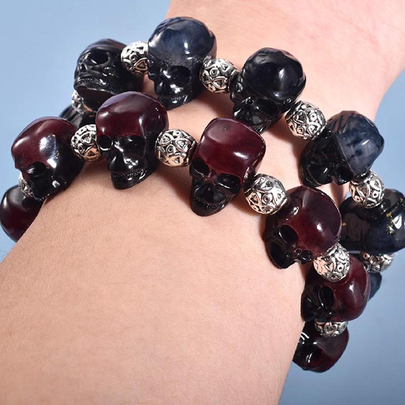 3Pcs Skull Pendant Epoxy Resin Silicone Molds Casting Mold Jewelry Making Tools for DIY Craft Bracelet Wristband Keychain