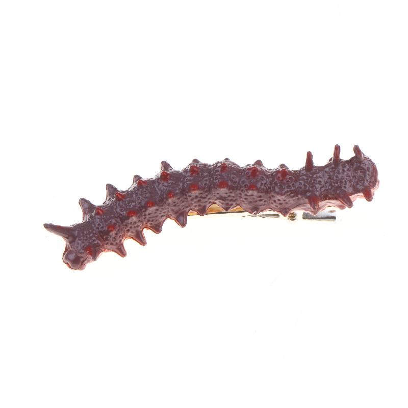 6/12Pcs Simulation Spooky Caterpillars Hair Clip Funny Creative 3D Crawl Insect Duckbill Clip Hairpin Prank Party Hair Accessory