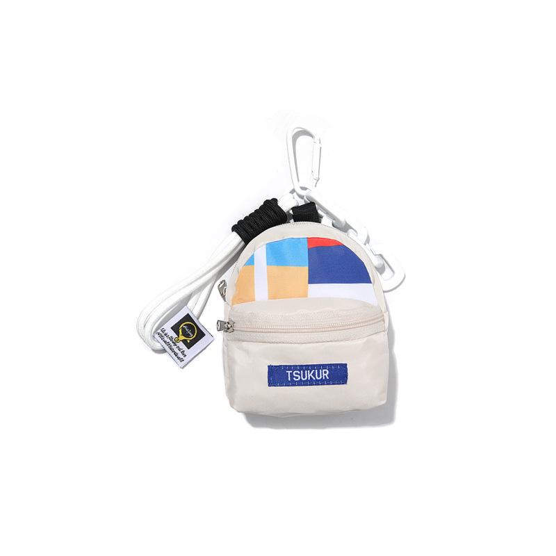 

Двухцветная модная мини-сумка через плечо: Монета, наушники, помада и косметичка с подвеской на шнурке