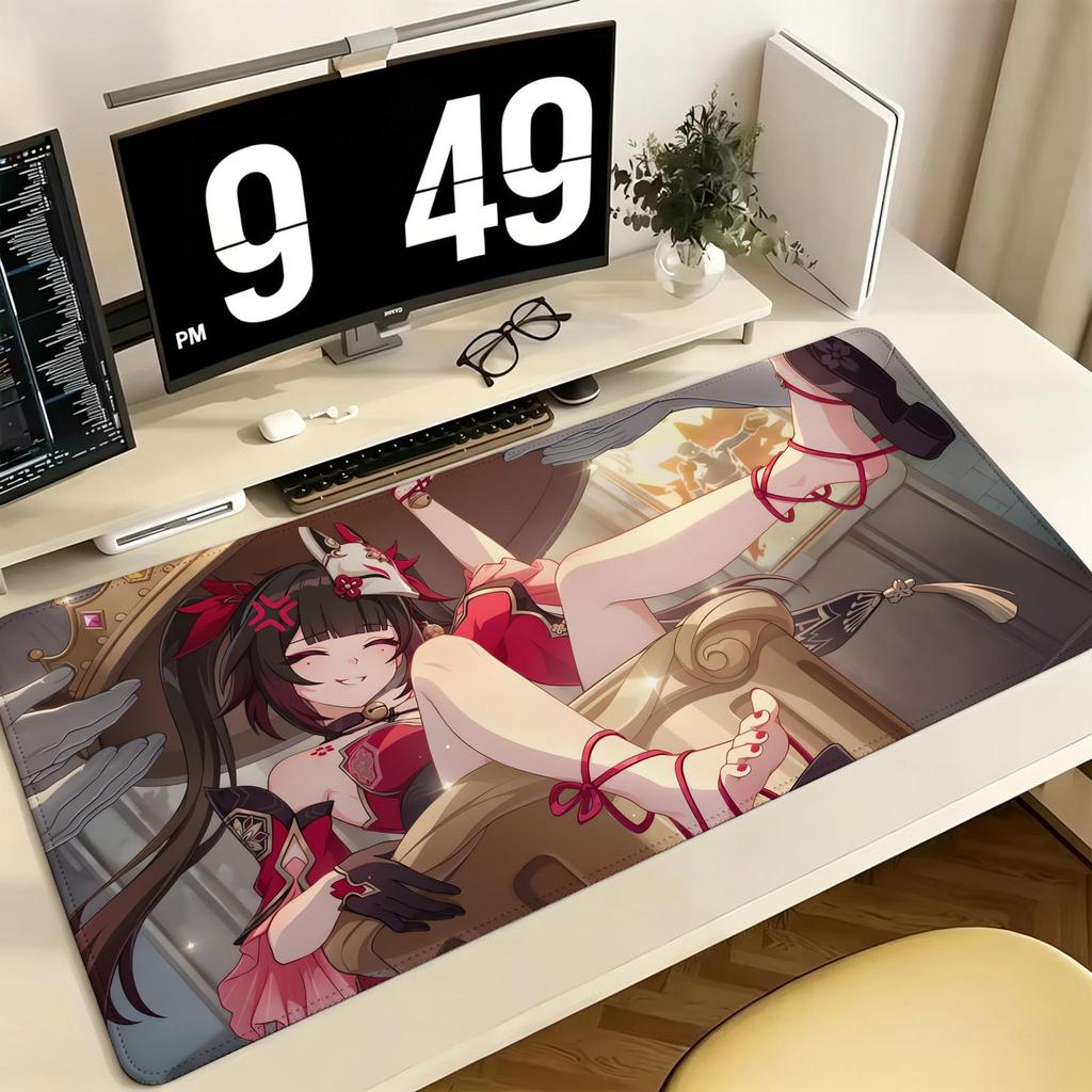 Honkai Star Rail Sparkle Pro ESports Gaming Mousepad Extra Large NonSlip Stitched Edge Keyboard Laptop Desk Mat For Pc Gamer
