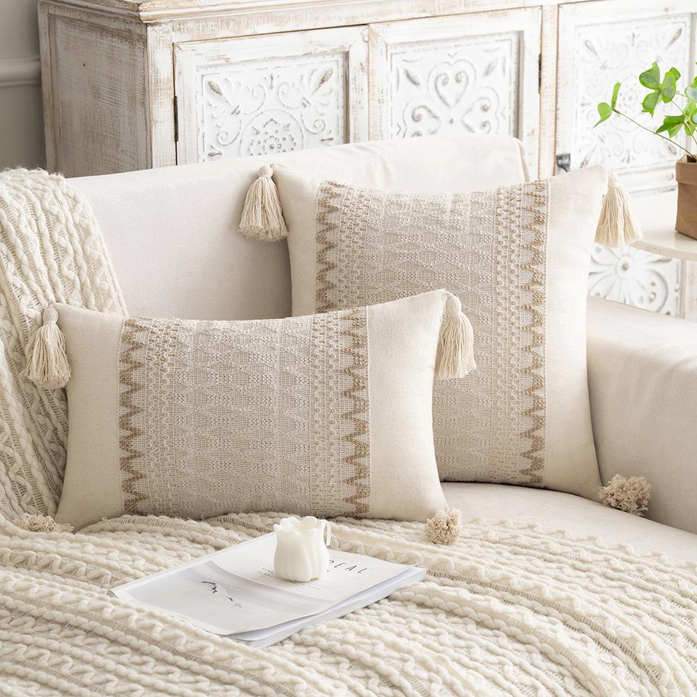 Amerikanisches Jacquard Quasten Kissen Sofa Wohnzimmer Wasabi Nordisch Ins Kissenbezug Schlafzimmer Homestay Dekoration Kissen