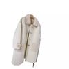 Women's Faux Fur Slim Mid-Length Woolen Coat for Autumn and Winter