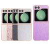 For Samsung Galaxy Z Flip7 FE 5G/Z Flip6 5G Case Electroplating Phone Cover Glitter Surface Design PU+TPU Protective Case