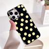 Simple Fashion Yellow Polka Dot Pattern Phone Case For iPhone 17 Air 16 15 14 13 12 11 Pro Max 16E XR X XS 7 8 Plus Soft Cover