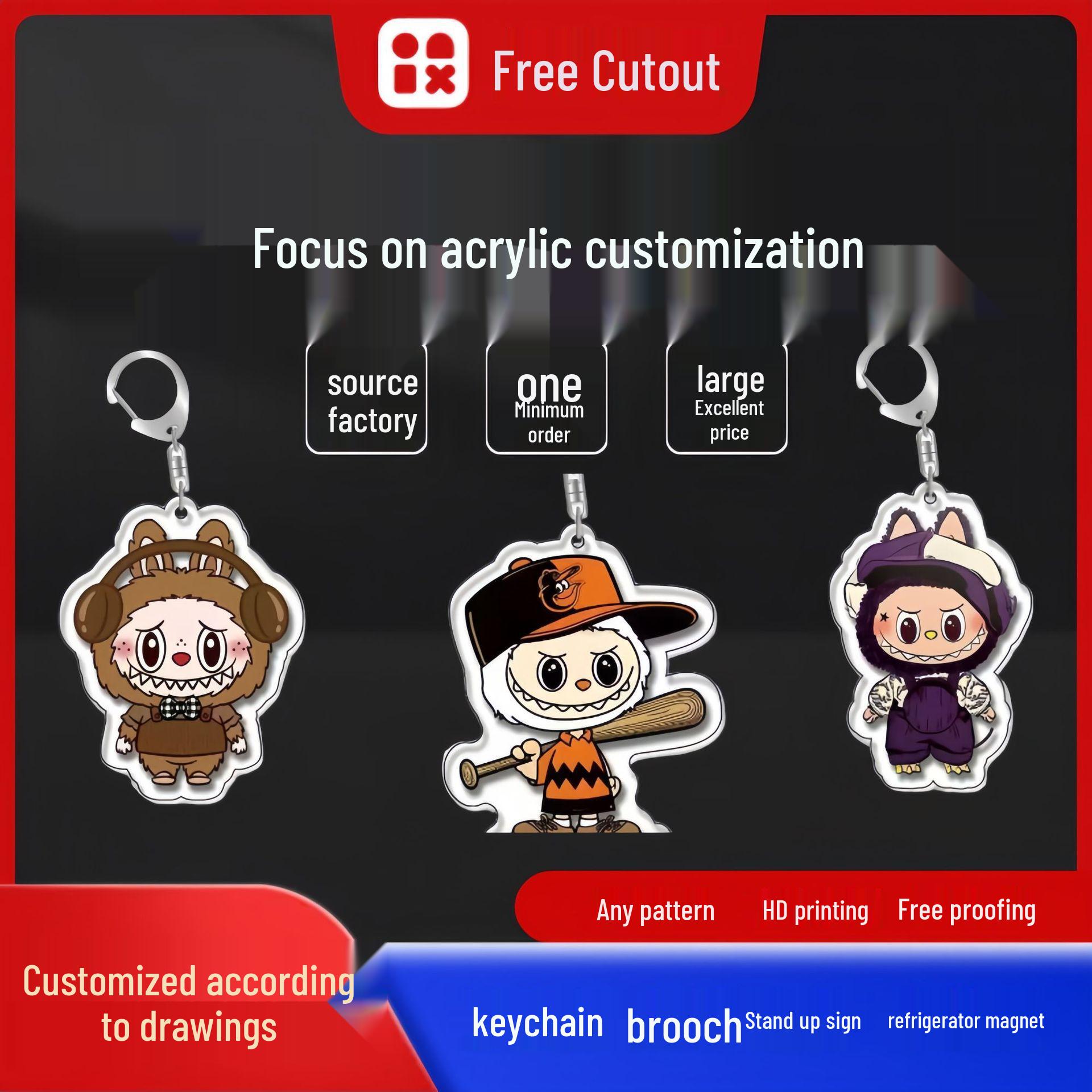 

Персоналізований акриловий аніме брелок високої чіткості - Креативний мультяшний кулон у подарунок