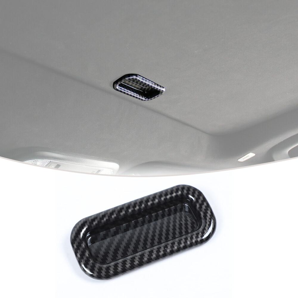 Roof Skylight Handle Bowl Cover Trim Bezel For Dodge Charger 2011+ Carbon Fiber