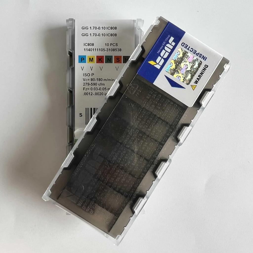 ISCAR / GIG1.70-0.10 IC808   Industrial indexable carbide inserts 10 Pcs